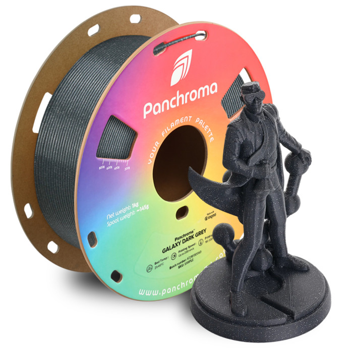 Пластик для 3D-принтера Polymaker PLA PANCHROMA GALAXY 1,75mm 1kg DARK GREY (CA02028)
