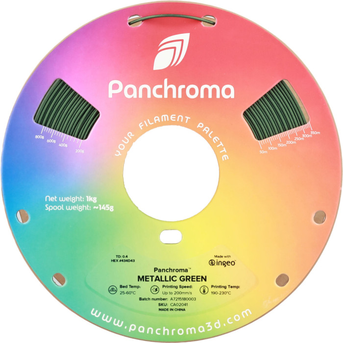 Пластик для 3D-принтера Polymaker PLA PANCHROMA METALLIC 1,75mm 1kg GREEN (CA02041)