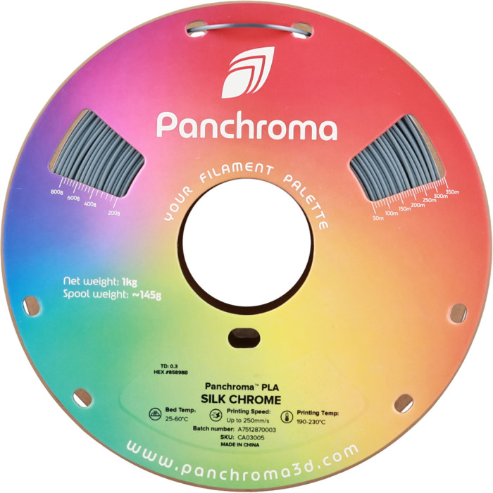 Пластик для 3D-принтера Polymaker PLA PANCHROMA SILK 1,75mm 1kg CHROME (CA03005)