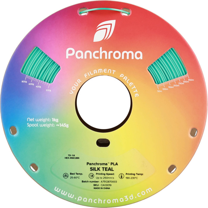 Пластик для 3D-принтера Polymaker PLA PANCHROMA SILK 1,75mm 1kg TEAL (CA03019)