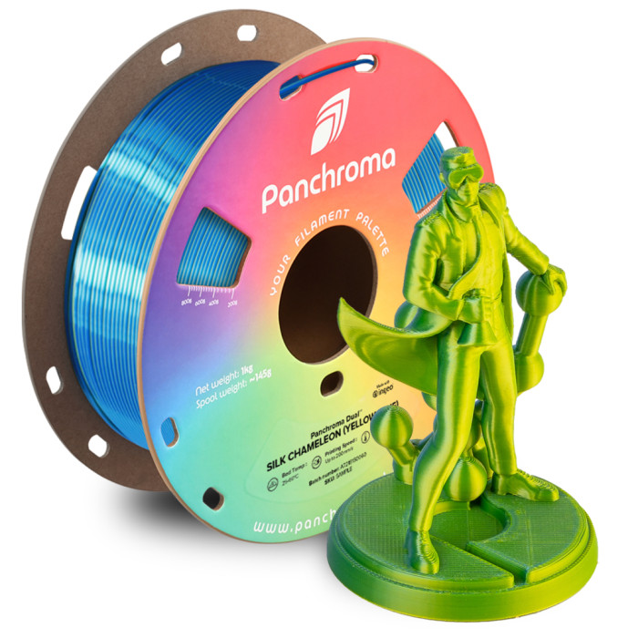Пластик для 3D-принтера Polymaker PLA PANCHROMA DUAL SILK 1,75mm 1kg Yellow-Blue (CA03026)