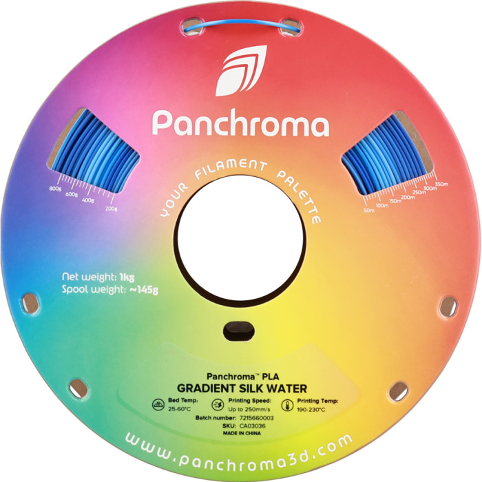 Пластик для 3D-принтера Polymaker PLA PANCHROMA GRADIENT 1,75mm 1kg SILK WATER (CA03036)