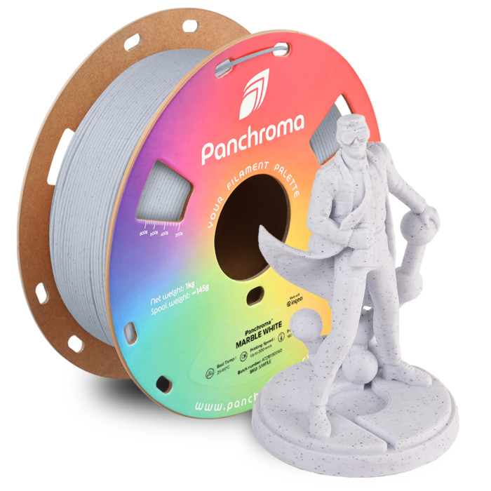 Пластик для 3D-принтера Polymaker PLA PANCHROMA MARBLE 1,75mm 1kg WHITE (CA04005)