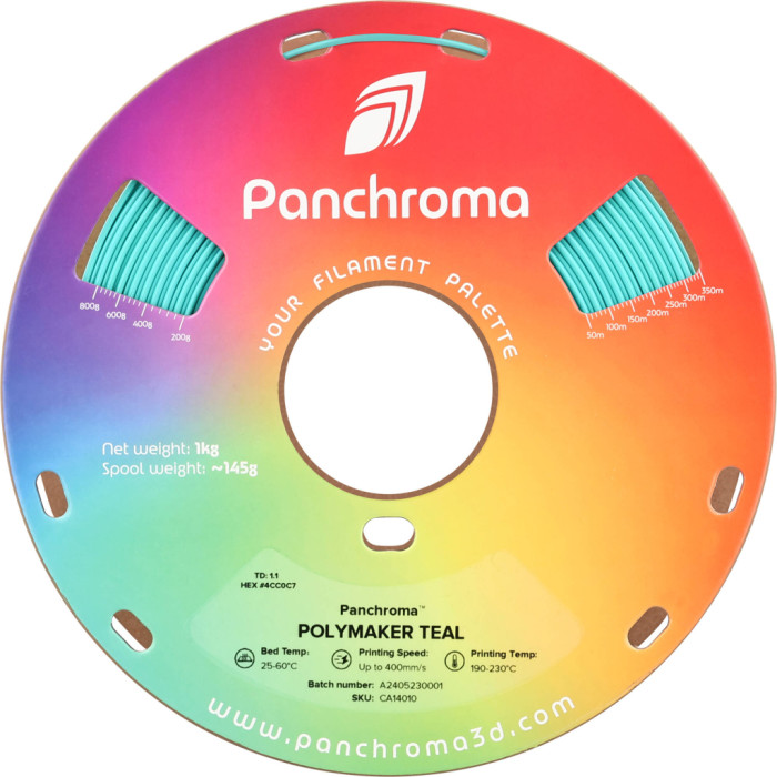 Пластик для 3D-принтера Polymaker PANCHROMA CoPE 1,75mm 1kg TEAL (CA14010)
