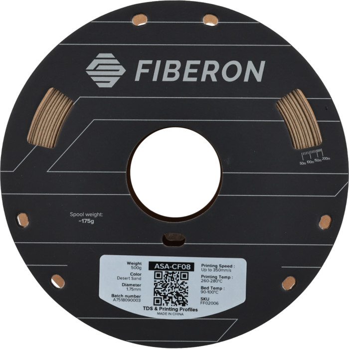 Пластик для 3D-принтера Polymaker ASA-CF08 Fiberon 1,75mm 0,5kg Sand (FF02006)