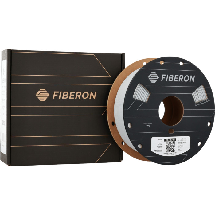 Пластик для 3D-принтера Polymaker Fiberon PET-GF15 1,75mm 0,5kg LIGHT GREY (FL02004)