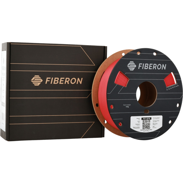 Пластик для 3D-принтера Polymaker Fiberon PET-GF15 1,75mm 0,5kg RED (FL02007)