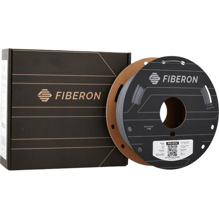 Пластик для 3D-принтера Polymaker Fiberon PPS-GF20 1,75mm 0,5kg GREY (FM02001)