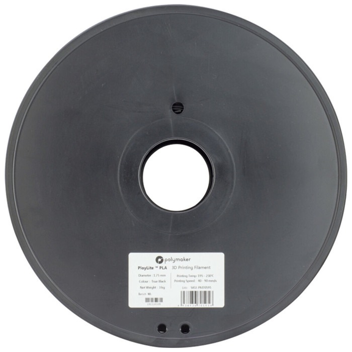 Пластик для 3D-принтера Polymaker PLA POLYLITE 1,75mm 3kg BLACK (PA02037)