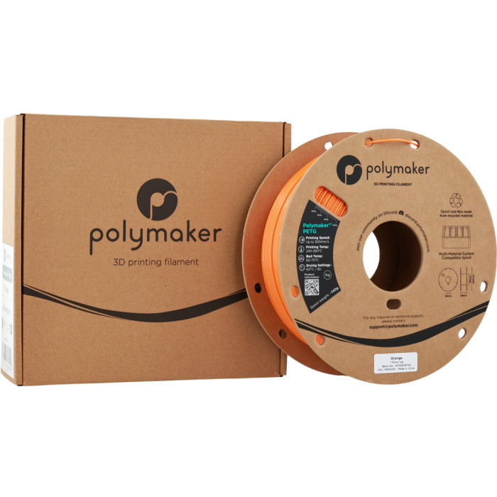 Пластик для 3D-принтера Polymaker PETG 1,75mm 1kg ORANGE (PB05005)