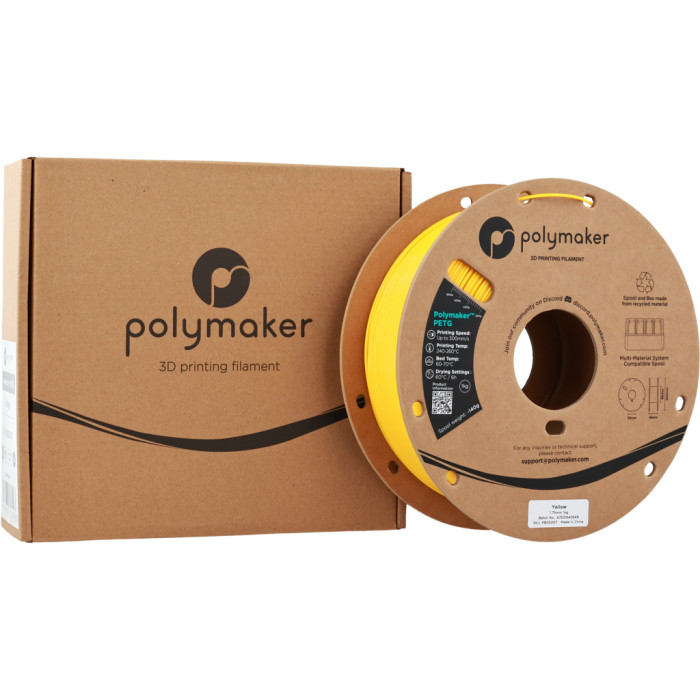 Пластик для 3D-принтера Polymaker PETG 1,75mm 1kg YELLOW (PB05007)