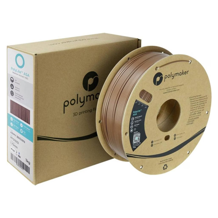 Пластик для 3D-принтера Polymaker ASA POLYLITE 1,75mm 1kg ARMY BROWN (PF01032)