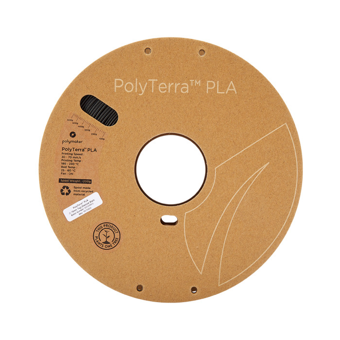 Пластик для 3D-принтера Polymaker PLA PolyTerra 1,75mm 1kg CHARCOAL BLACK (PM70820)