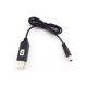 Кабель живлення USB to DC 5.5x2.1mm 9V 1.0m black Power Boost (1070990)
