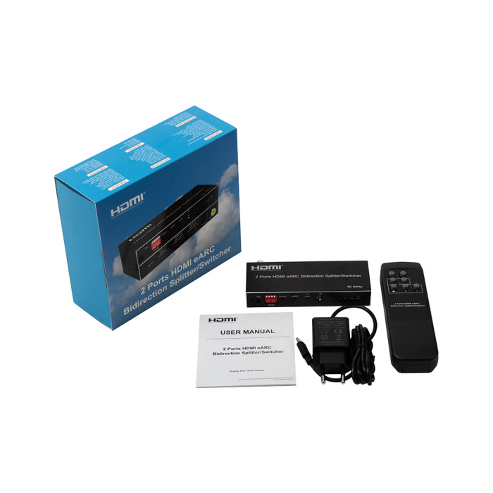 Розгалужувач PowerPlant 2 Ports HDMI eARC (CA914906)