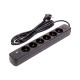 Мережевий фільтр живлення PowerPlant 3м, 6 розеток, USB (YS-N6086/3c) (EX610662)