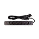 Мережевий фільтр живлення PowerPlant 3м, 6 розеток, USB (YS-N6086/3c) (EX610662)