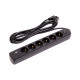 Мережевий фільтр живлення PowerPlant 5м, 6 розеток, USB (YS-N6086/5c) (EX610679)