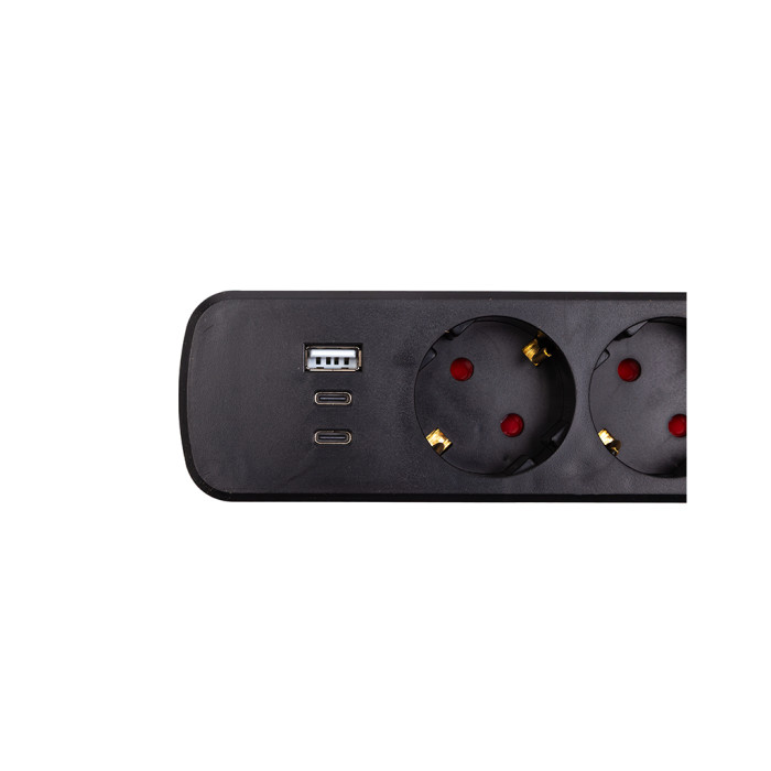 Мережевий фільтр живлення PowerPlant 5м, 6 розеток, USB (YS-N6086/5c) (EX610679)