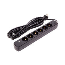 Мережевий фільтр живлення PowerPlant 7м, 6 розеток,USB, Type-C (YS-N6086/7c) (EX610686)