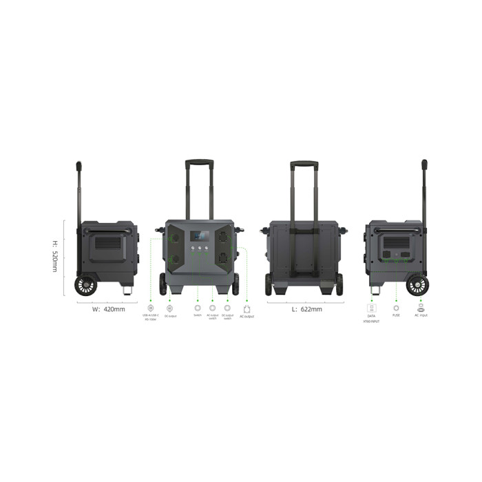 Зарядна станція PowerPlant M50 5120Wh (PB931439)