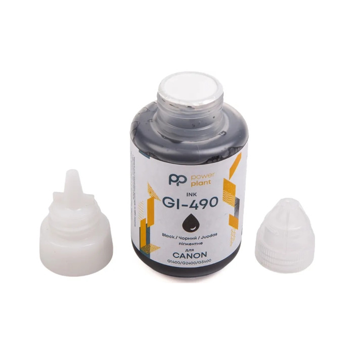 Чорнило PowerPlant Canon GI-490 G1400/G2400/G3400 140г Black Pigment (PP490BP)