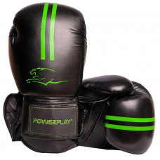 Боксерські рукавички PowerPlay 3016 10oz Black/Green (PP_3016_10oz_Black/Green)