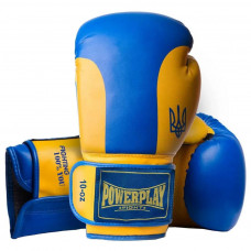 Боксерські рукавички PowerPlay 3021 Ukraine 10oz Blue/Yellow (PP_3021_10oz_Blue-Yellow)