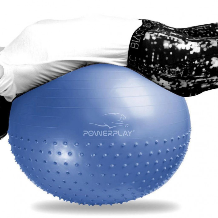 М'яч для фітнесу PowerPlay 4003 65см Lilac (PP_4003_D65_Lilac/PP_4003_65_Blue)