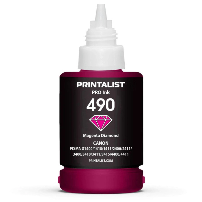 Чорнило Printalist Canon gI-490 for g1400/G2400/G3400 140g Magenta (PL490M)