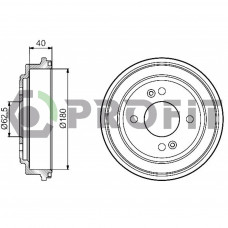 Гальмівний барабан Profit 5020-0042