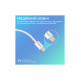 Дата кабель USB-C to Lightning 1.2m Promate (ecoline-ci120.white)