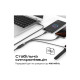 Дата кабель USB-C to 2xUSB-C 100W + Apple Watch 5W 1.4m FUSION-CCW black Promate (fusion-ccw.black)