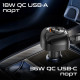 Зарядний пристрій Promate 1xUSB-C PD + 1xUSB + cable USB-C/Lightning max 81W black (powerdrive-rci81)