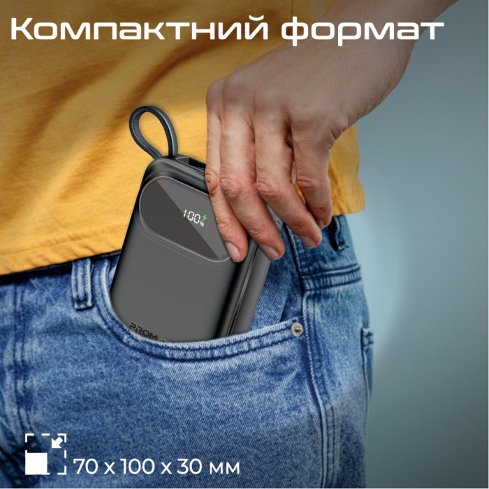 Батарея універсальна Promate 20000mAh PD/35W (powerpod-20.black)