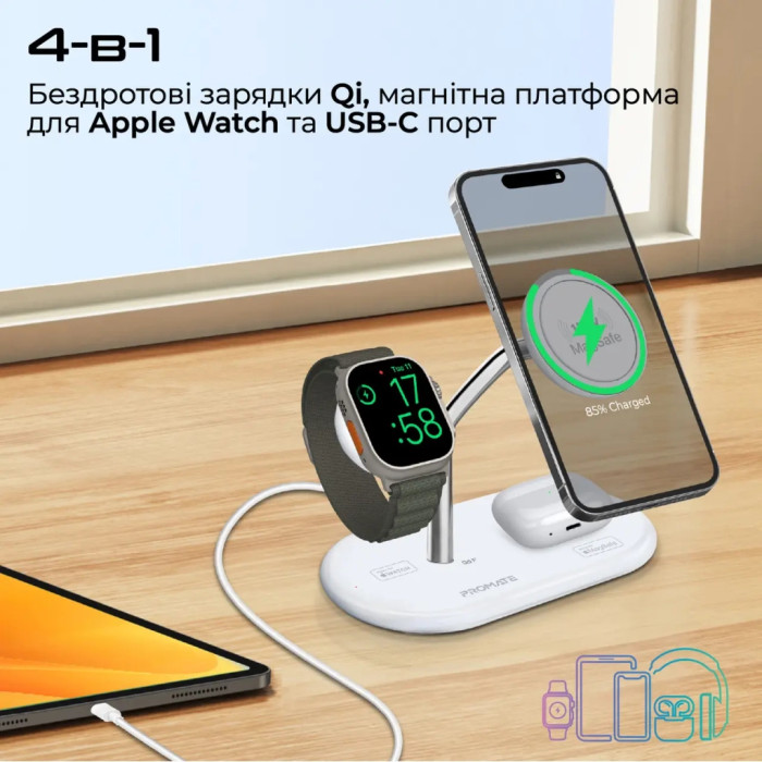 Зарядний пристрій Promate wireless (synergy-pro.white)