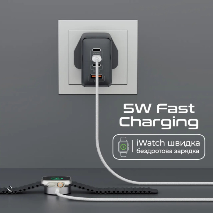 Зарядний пристрій Promate USB-C to Apple Watch 1.2m 5V/1A (watchlink-c)