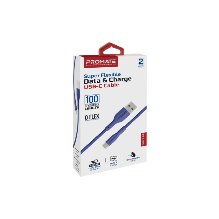 Дата кабель USB 2.0 AM to USB-C 1.2m Promate (xcord-ac.navy)