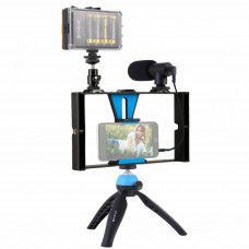 Набір блогера Puluz 4in1 (light, mount, phone holder, microphone) (PKT3023)