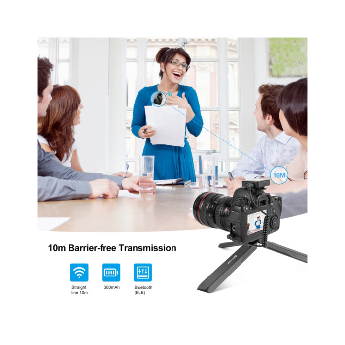 Мікрофон Puluz PULUZ 2 TX + 1 RX Wireless black (PU3154B)
