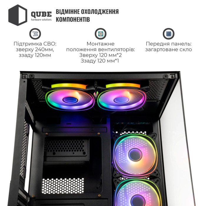 Корпус для ПК Qube REEF_GBNU3