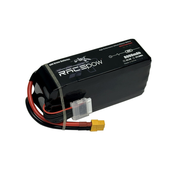 Акумуляторний блок RacePow Lipo 6s 8000mAh 80C XT60 (8000mAh-6s-80C)