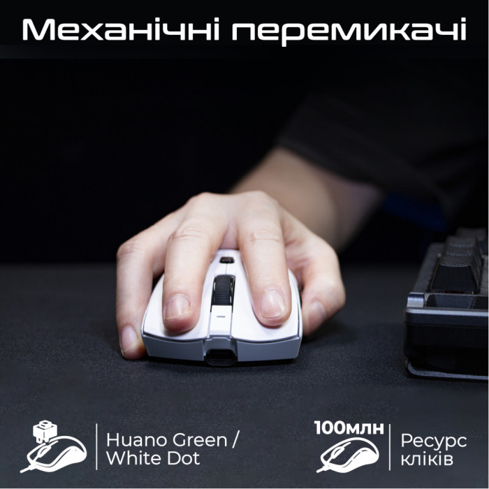 Мишка RAWM SA-MH01Pro Wireless/Bluetooth White (SA-MH01PRO.white)