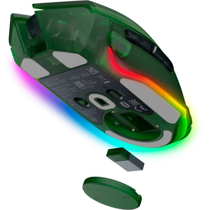 Мишка Razer Basilisk V3 Pro 35K Wireless/Bluetooth/USB Phantom Green (RZ01-05240300-R3G1)