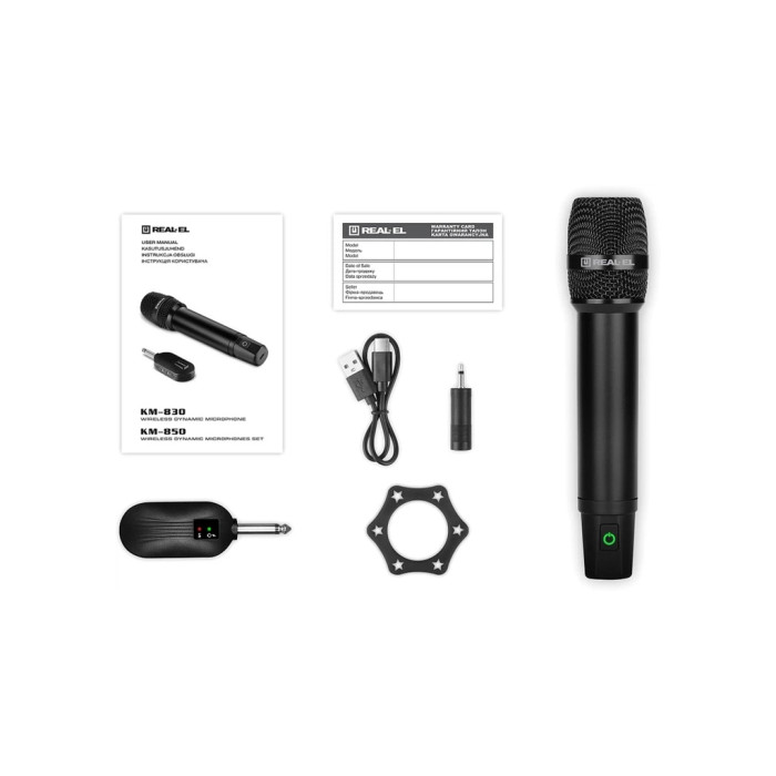 Мікрофон REAL-EL KM-830 Black (EL121900001)