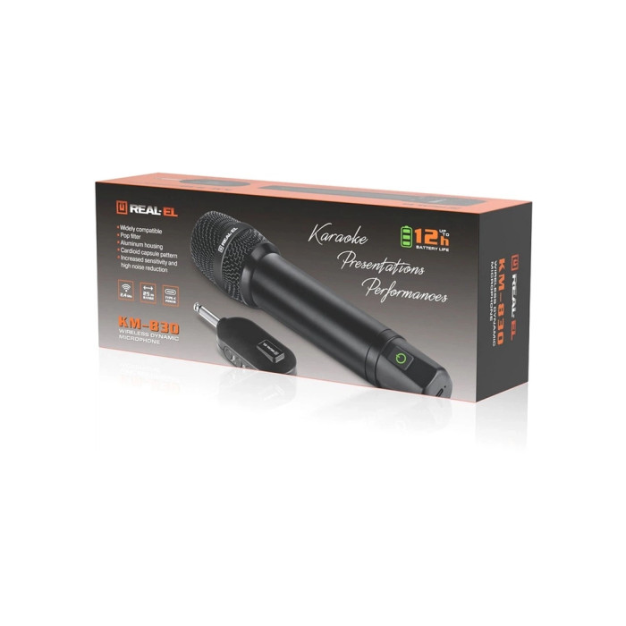 Мікрофон REAL-EL KM-830 Black (EL121900001)
