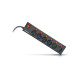 Мережевий фільтр живлення REAL-EL RS-6 EXTRA 5m, black (EL122300003)