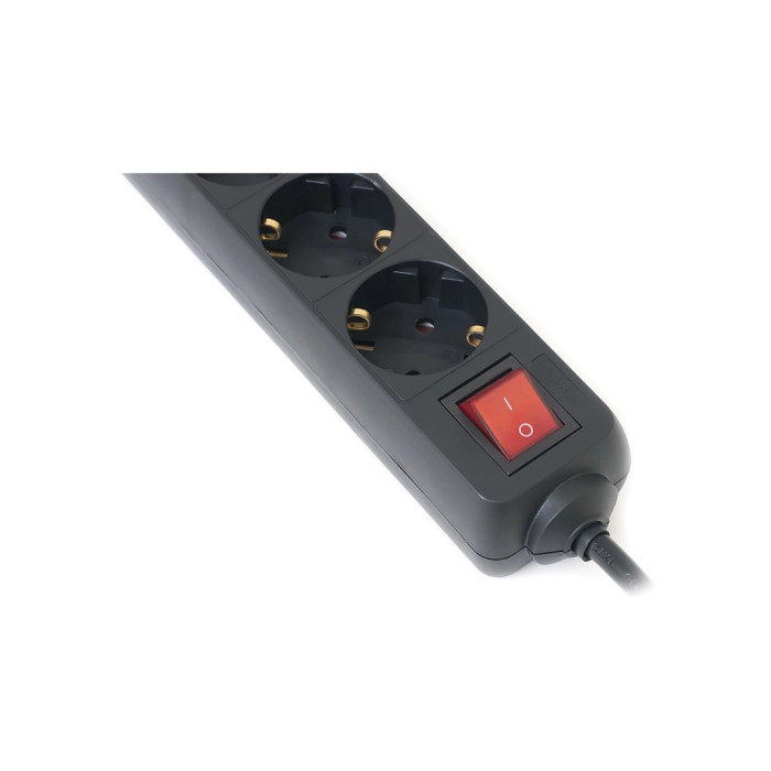 Мережевий фільтр живлення REAL-EL REAL-EL RS-6 PROTECT USB, 5m, black (EL122300018)
