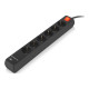 Мережевий фільтр живлення REAL-EL RS-PROTECT 605 3m, black (EL122300041)