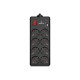 Мережевий фільтр живлення REAL-EL RS-PROTECT 805 3m, black (EL122300043)